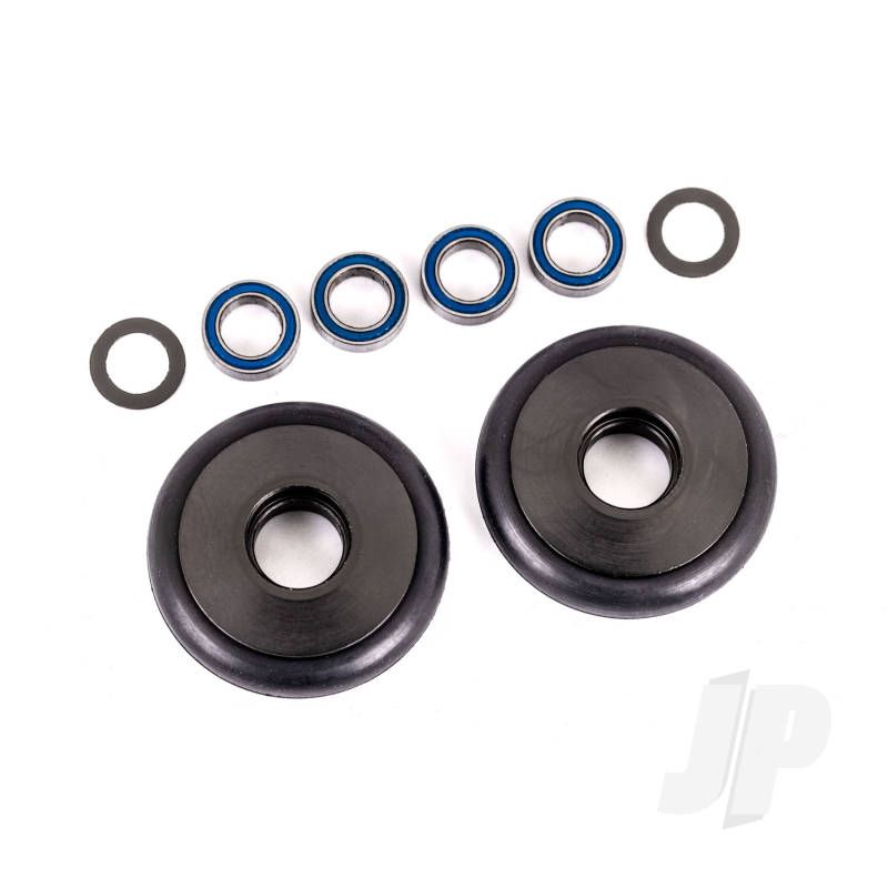 Traxxas Wheels, Wheelie Bar, 6061-T6 Aluminium (Gray-Anodised) (2)/ 5X8X2.5Mm Ball Bearings (4)/ O-Rings (2)/ 5X8X0.3Mm Tw (2) (TRX9461T)