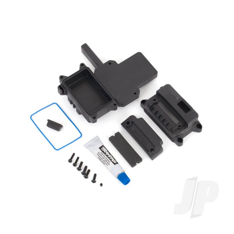 Traxxas Box, Receiver (Sealed) W / Esc Mount / Receiver Cover / Access Plug / Foam Pads / Silicone Grease / 2.5X10 Cs (2) / 3X10 Bcs (1) (TRX9624)