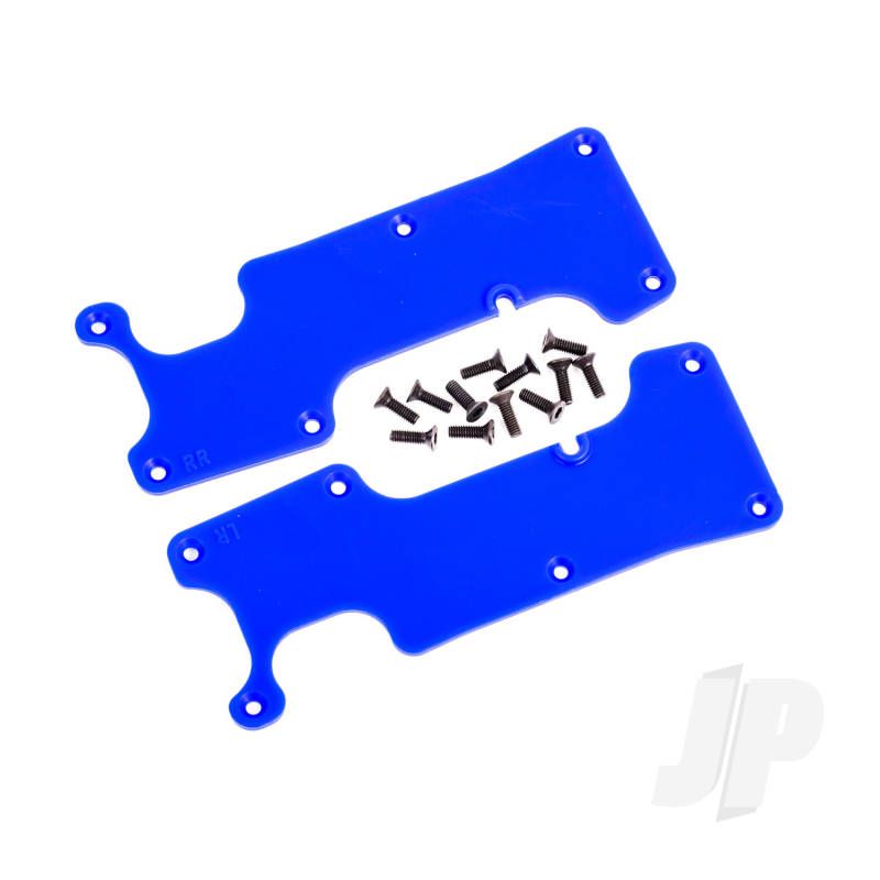 Traxxas Suspension Arm Covers, Blue, Rear (Left And Right) / 2.5X8 Ccs (12) (TRX9634X)