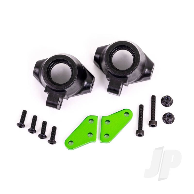 Traxxas Steering Block Arms (Aluminium, Green-Anodised) (2) / Steering Blocks, Left &amp; Right (TRX9637G)