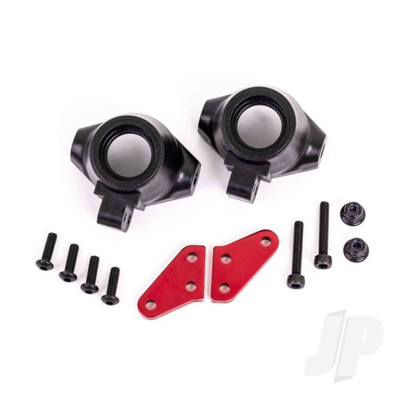 Traxxas Steering Block Arms (Aluminium, Red-Anodised) (2) / Steering Blocks, Left &amp; Right (TRX9637R)
