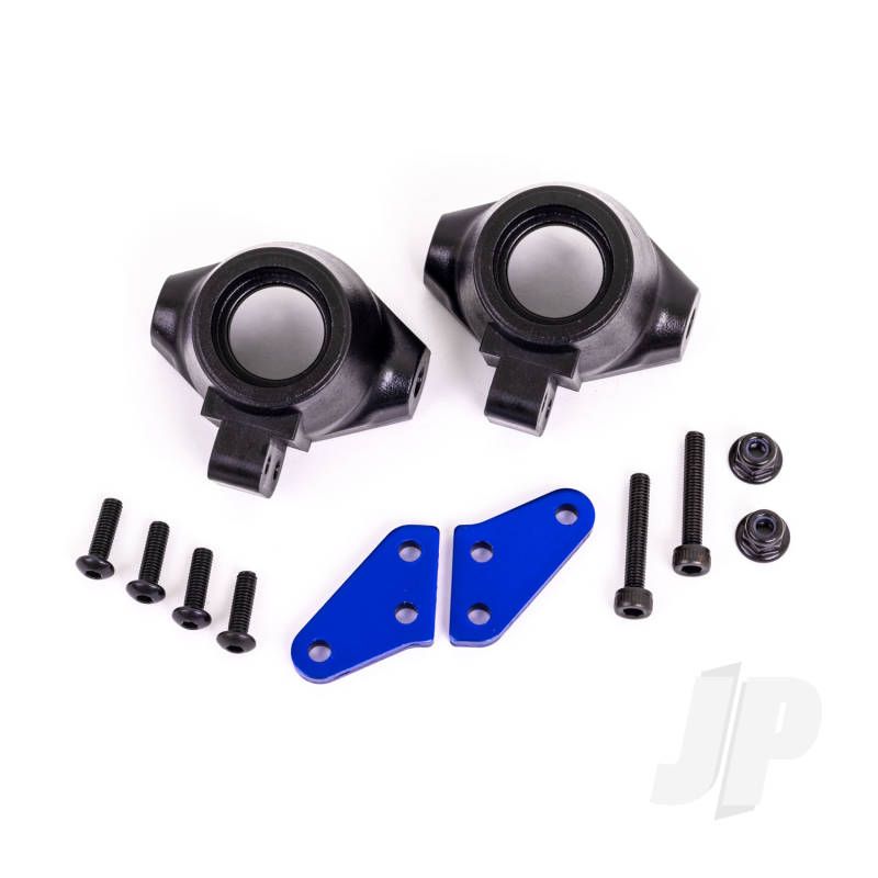 Traxxas Steering Block Arms (Aluminium, Blue-Anodised) (2) / Steering Blocks, Left &amp; Right (TRX9637X)