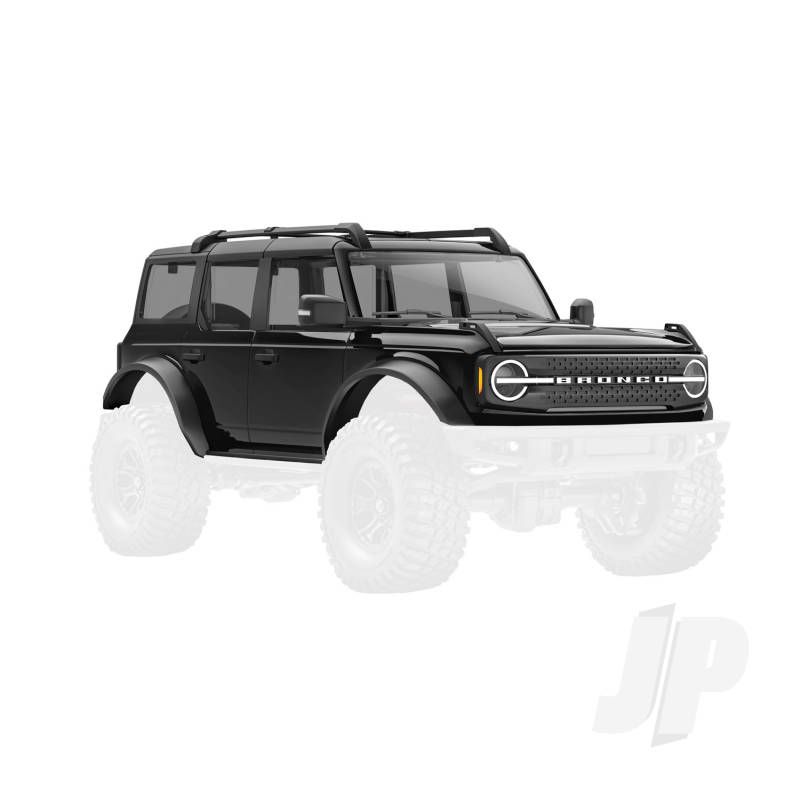Traxxas Body, Ford Bronco (2021), Complete, Black (Includes Grille, Side Mirrors, Door Handles, Fender Flares, Windshield Wipers, Spare Tire Mount, &amp; Clipless Mounting) (TRX9711-BLK)