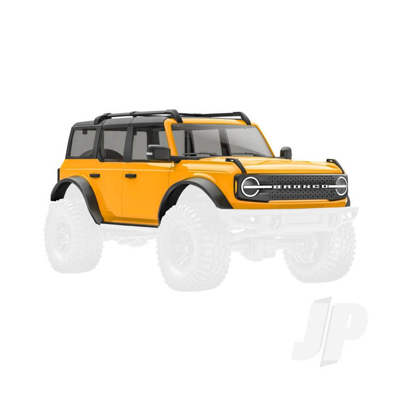 Traxxas Body, Ford Bronco, Complete, Cyber Orange (Includes Grille, Side Mirrors, Door Handles, Fender Flares, Windshield Wipers, Spare Tire Mount, &amp; Clipless Mounting) (TRX9711-CYBER)