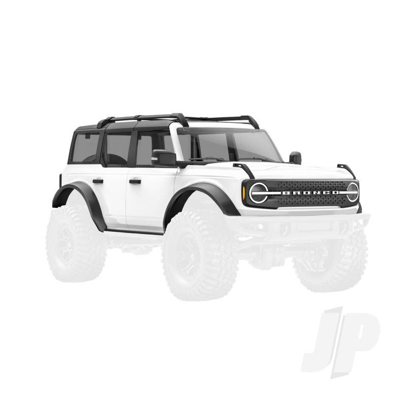 Traxxas Body, Ford Bronco (2021), Complete, White (Includes Grille, Side Mirrors, Door Handles, Fender Flares, Windshield Wipers, Spare Tire Mount, &amp; Clipless Mounting) (TRX9711-WHT)