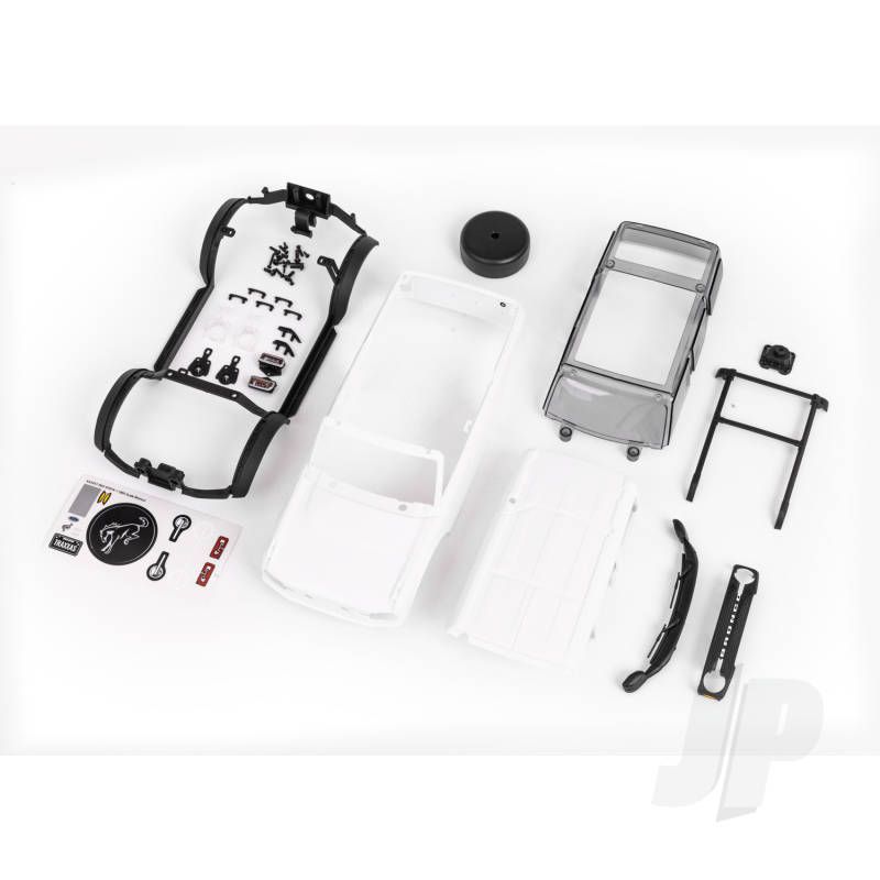 Traxxas Body, Ford Bronco (2021), Complete (White, Requires Painting) (Includes Grille, Side Mirrors, Door Handles, Fender Flares, Windshield Wipers, Spare Tire Mount, &amp; Clipless Mounting) (TRX9711)