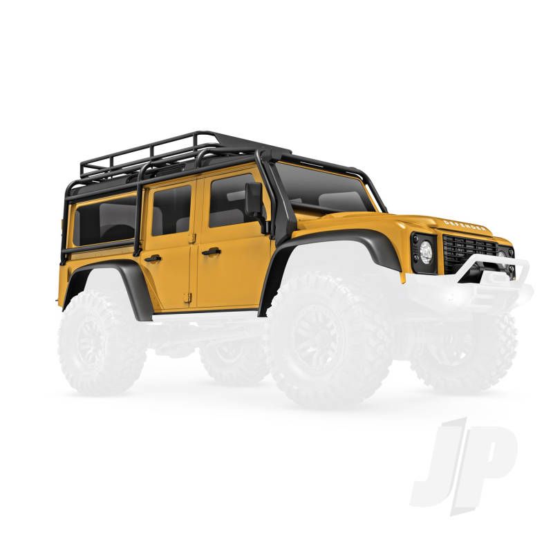 Traxxas Body, Land Rover Defender, Complete, Tan (Includes Grille, Side Mirrors, Door Handles, Fender Flares, Fuel Canisters, Jack, Spare Tire Mount, &amp; Clipless Mounting) (Requires #9734 Front &amp; Rear Bumpers) (TRX9712-TAN)