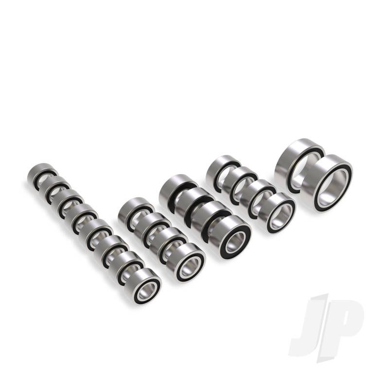 Traxxas Ball Bearing Set, Black Rubber Sealed, Complete (3X6X2.5Mm (8), 5X8X2.5Mm (4), 4X8X3Mm (4), 8X12X3.5Mm (2), 3.5X7X2.5Mm (4)) (TRX9745X)