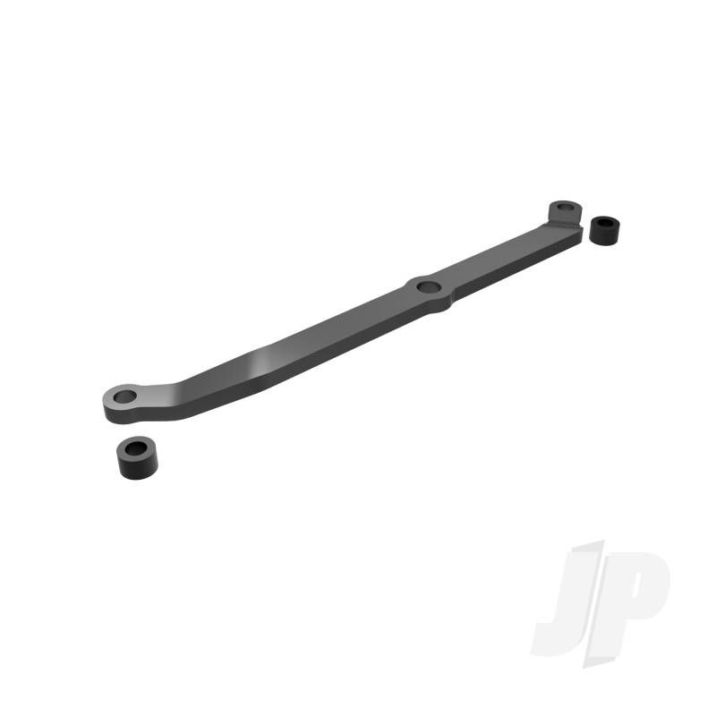 Traxxas Steering Link, 6061-T6 Aluminium (Dark Titanium-Anodised)/ Servo Horn, Metal/ Spacers (2)/ 3X6Mm Ccs (With Threadlock) (1)/ 2.5X7Mm Ss (With Threadlock) (1) (TRX9748-GRAY)