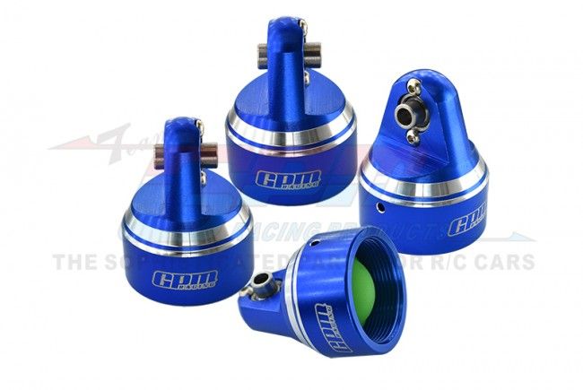 GPM Racing Traxxas X-Maxx, XRT Aluminium 6061-T6 Damper Top Cap 4pcs Blue (TXMDP/CAP-B)
