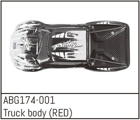 Absima Truck Body (Red) ( AB G174-001)
