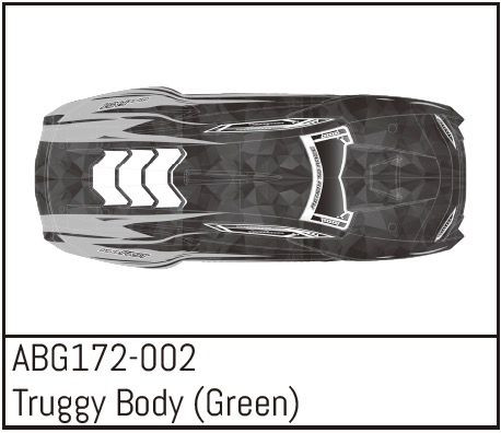 Absima Truggy Body (Green) ( AB G172-002)
