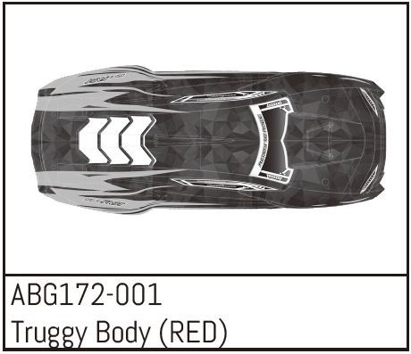 Absima Truggy Body (Red) ( AB G172-001)