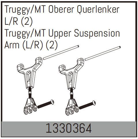 Absima Truggy/Mt Upper Suspension Arm (L/R) (2) ( AB 1330364)