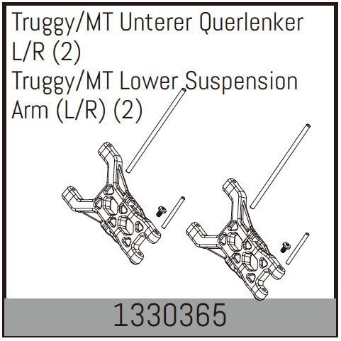 Absima Truggy/Mt Lower Suspension Arm (L/R) (2) ( AB 1330365)