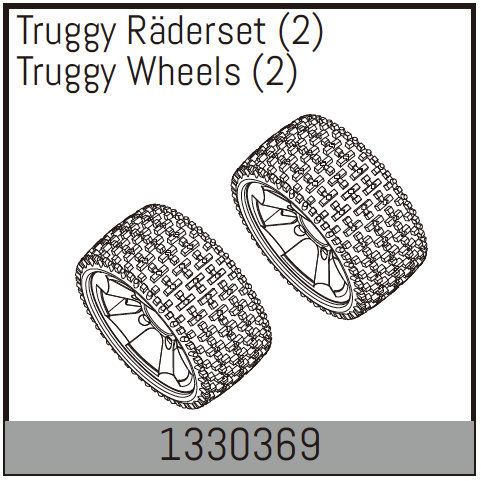 Absima Truggy Wheels (2) ( AB 1330369)
