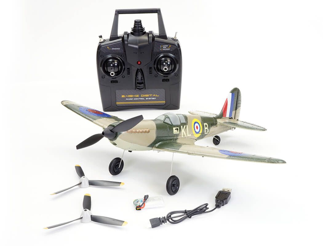 Volantex Spitfire 4CH 400mm Brushed W/Gyro EPP RTF (V761-12V2G)