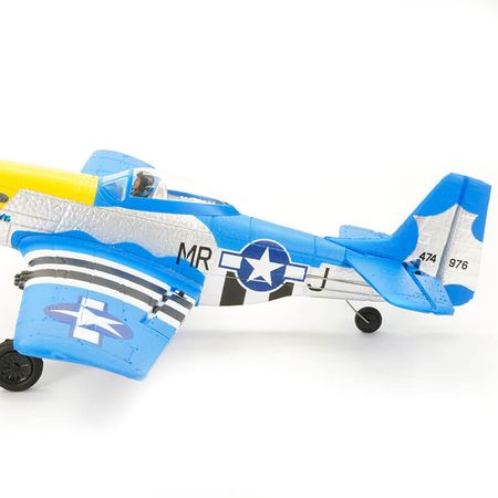 Volantex P-51D Mustang V2 Blue 4CH 400mm Brushed W/Gyro EPP RTF (V761-5V2B)