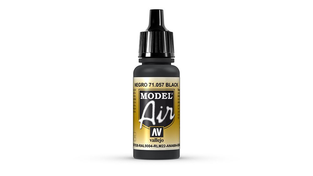 AV Vallejo Model Air 17ml - Black (VAL057)