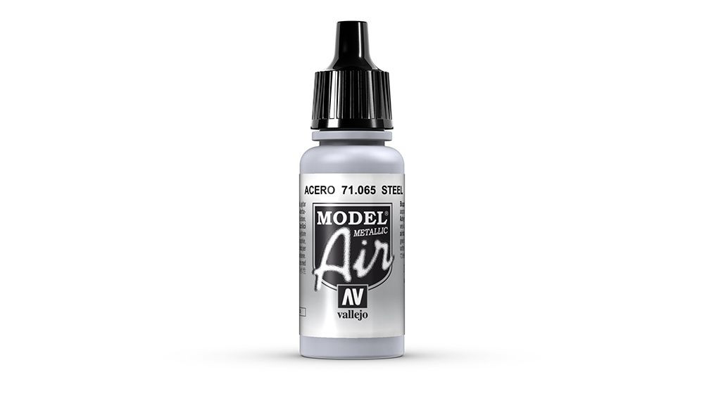 AV Vallejo Model Air 17ml - Steel (Metallic) (VAL065)