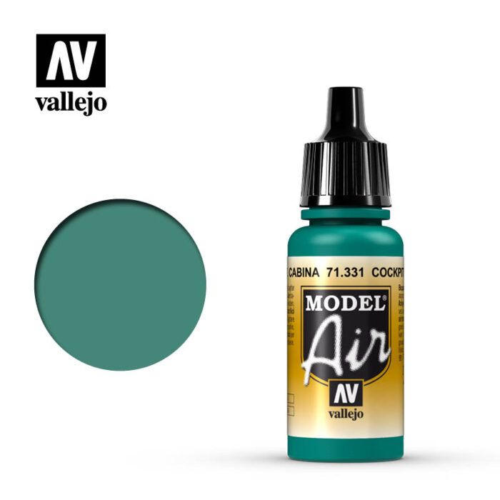 AV Vallejo Model Air 17ml - Cockpit Emerald Green Faded (VAL71331)