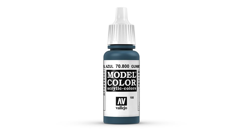 AV Vallejo Model Color 17ml - Metallic Gunmetal Blue (VAL800)