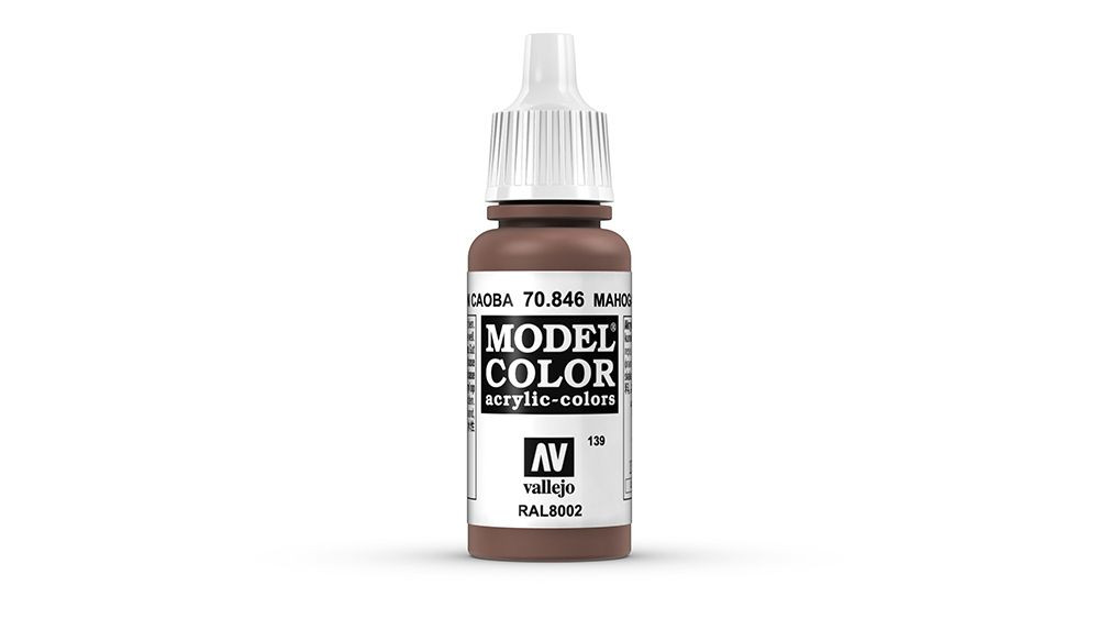 AV Vallejo Model Color 17ml - Mahogany Brown (VAL846)