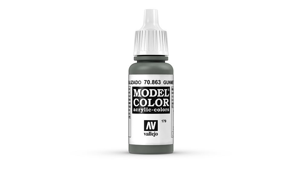 AV Vallejo Model Color 17ml - Metallic Gunmetal Grey (VAL863)