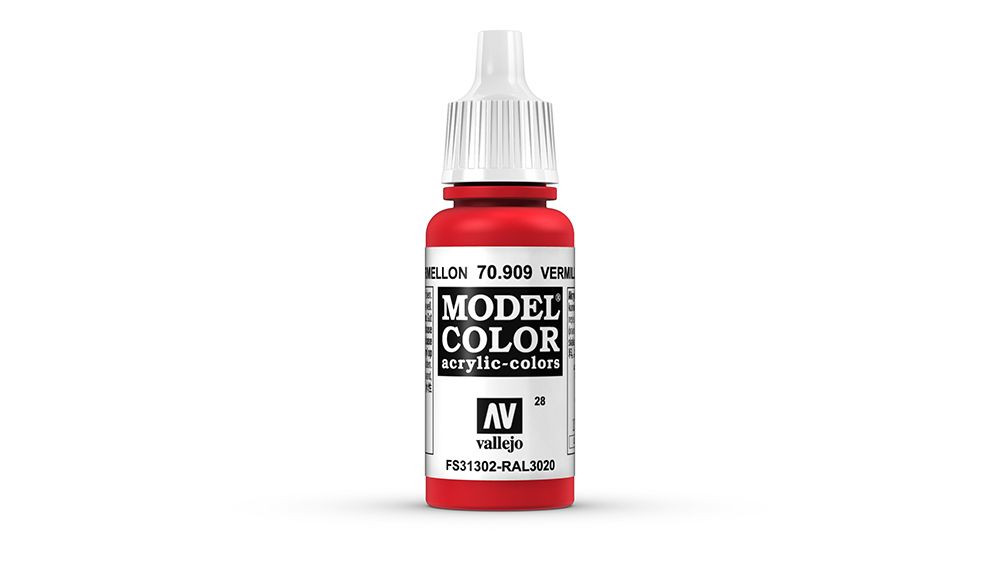 AV Vallejo Model Color 17ml - Vermillion (VAL909)