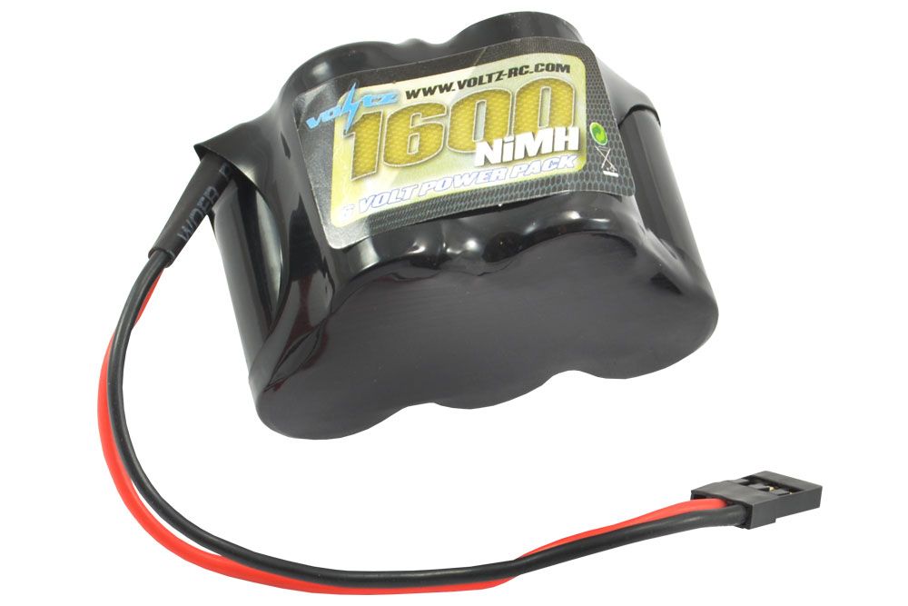 Voltz 1600mAh 6.0V NiMH RX Hump Battery W/ JR Plug (VZ0112)