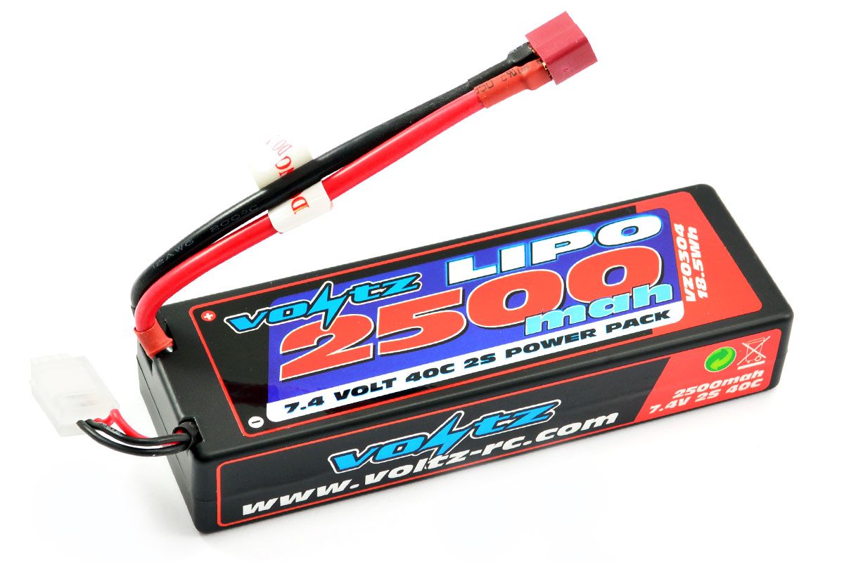 Voltz 2500mAh 2S 7.4V 40C Hardcase LiPO Battery Stick Pack (VZ0304)
