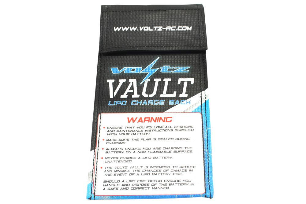 Voltz Charge Vault LiPO Sack/Bag Small 10cm X 20cm (VZ1002)