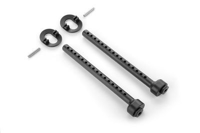 Xray Composite Front Eccentric 6mm Body Mount Set +1mm Height (XR301327)
