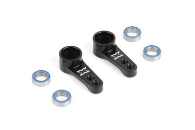 Xray Alu Dual Servo Saver Arm - Black + Ball-Bearings (2) (XR302525-K)