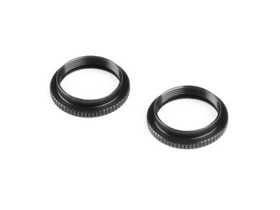 Xray XLP Alu Shock Adjustable Nut - Black (2) (XR308045-K)