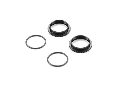 Xray XLP Alu Shock Adjustable Nut - Black (2) (XR308046-K)
