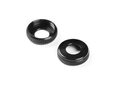 Xray XLP Alu Cap For Shock Body - Black (2) (XR308328-K)