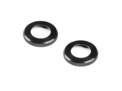 Xray XLP Alu Shock Cap-Nut - Black (2) (XR308355-K)