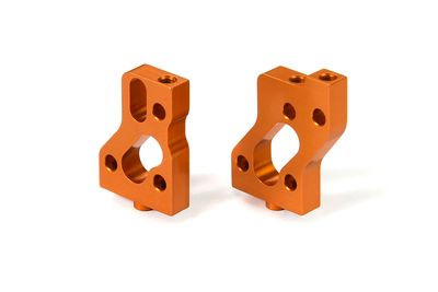 Xray Alu Radio Plate Mounts (L+R) - Swiss 7075 T6 - Orange (XR336232-O)
