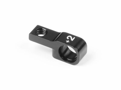 Xray Alu Lower Front Suspension Holder +2mm (1) - Black - 7075 T6 (XR342714)