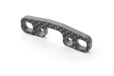 Xray Graphite Rear Upper Arm Holder 3.5mm - Front - V2 (XR343044)