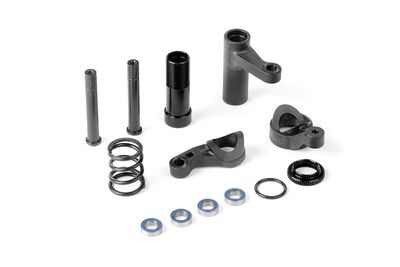 Xray Servo Saver With Chassis Lock &amp; Hard Spring - Graphite - Set (XR352506)