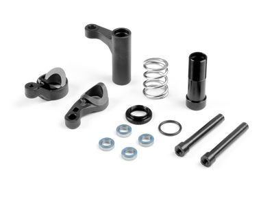 Xray Servo Saver For Semi-Split Bulkhead - Graphite - Set (XR352508)