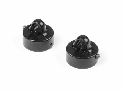 Xray XB8 Alu Shock Cap Zero Rebound - Black Coated (2) (XR358056-K)