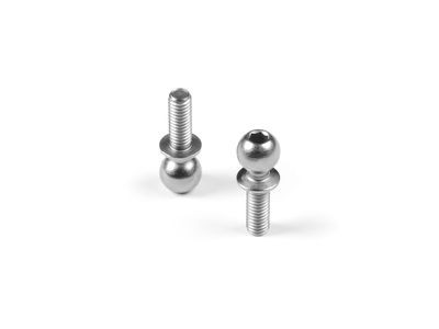Xray Hard Steel Ball End 5.4mm With Thread 8mm - Nickel Coated (2) (XR362658)