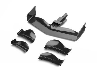 Xray X1 Composite Adjustable Front Wing - Black - Flat Design (XR371204-K)