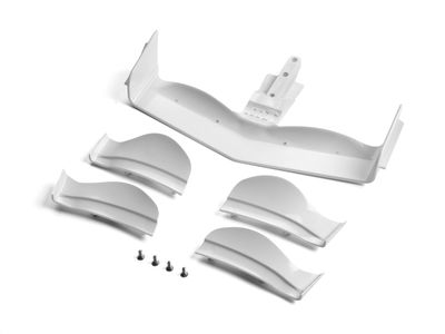 Xray X1 Composite Adjustable Front Wing - White - Flat Design (XR371204)