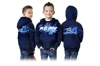 Xray Xray Junior Sweater Hooded With Zipper - Blue (M) (XR395601M)