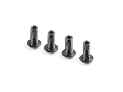 Xray Hex Screw Sh M4X10 With Hex From Bottom  (4) (XR902409)