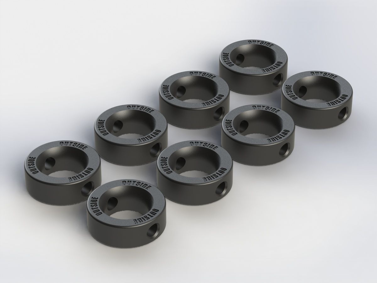 Arrma Driveshaft Pin Retaining Ring Nero (8) (Z-AR310610)
